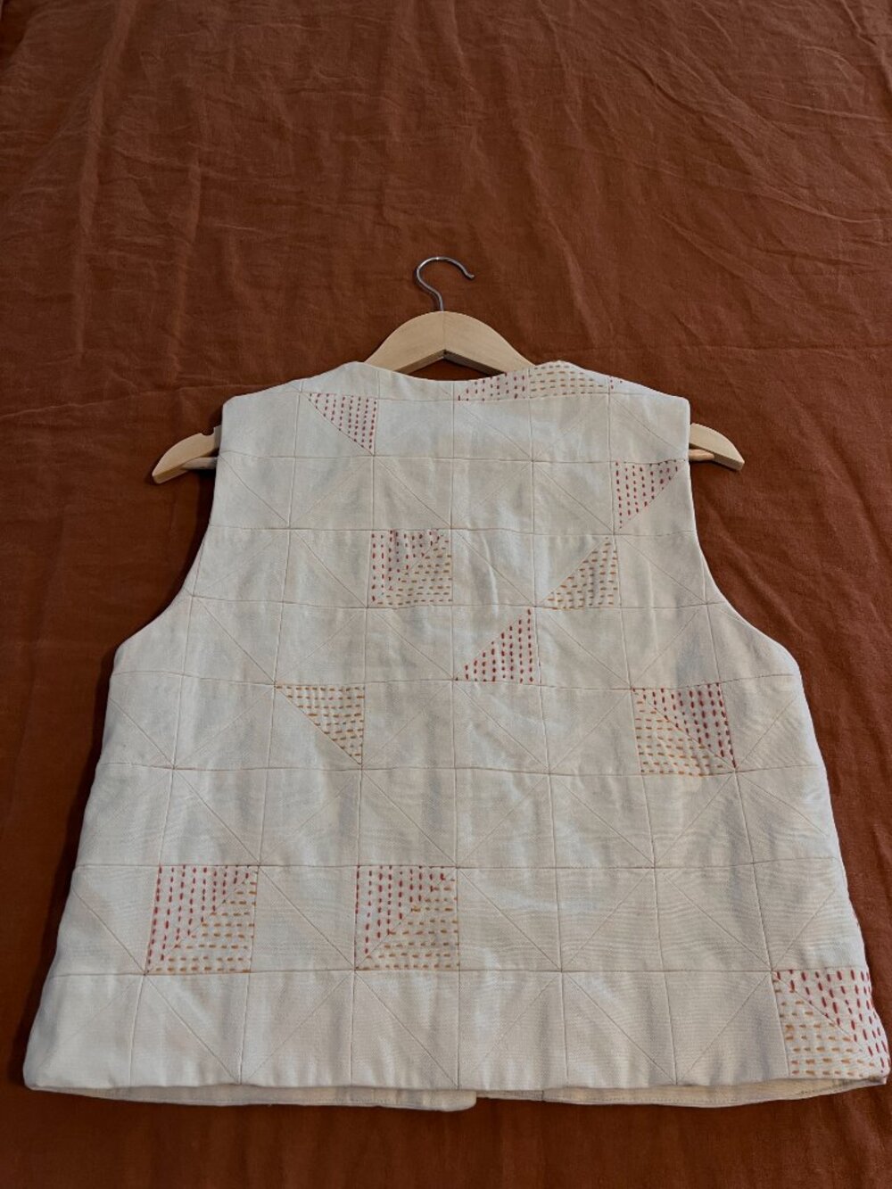 TOAST London Patchwork Waistcoat Ecru XS - Picture 13 of 14